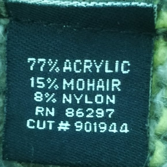 Bcbgmaxazria zigzag open front knit green cardigan Retro Revival Maximalist 70s - Picture 5 of 10